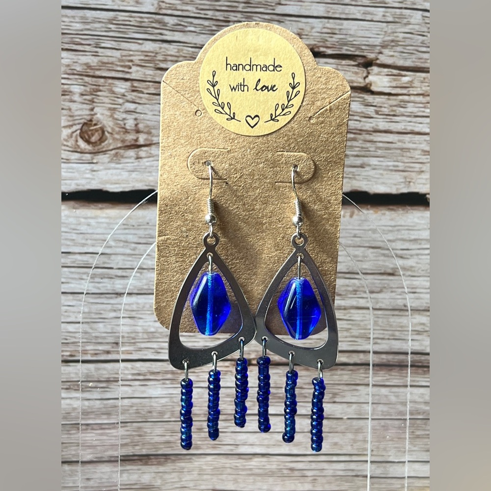 Blue Dangle Earrings